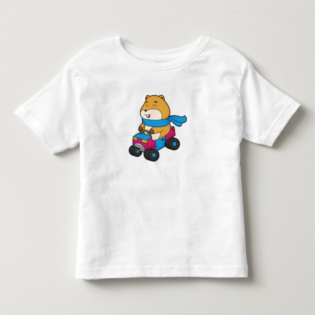 T-shirt Pour Les Tous Petits Voiture Hamster (Devant)