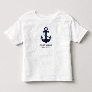 T-shirt Pour Les Tous Petits Votre nom de bateau Ancre Bleue