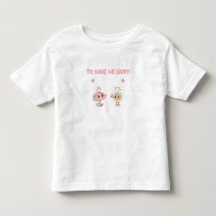 T-shirt Pour Les Tous Petits Vous me rendez heureux ! Cerveau et fleur heureux
