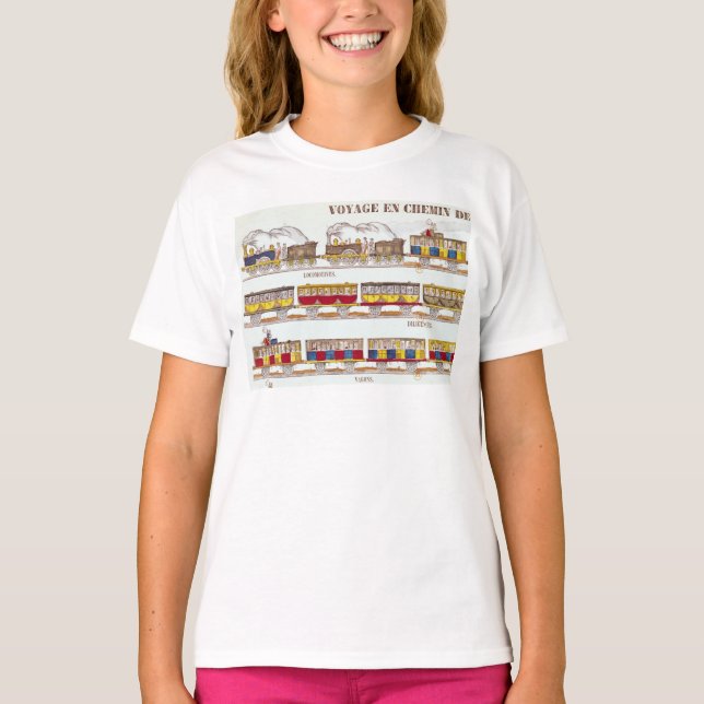 T-shirt Pour Les Tous Petits Voyage de rail en 1845 (Devant)