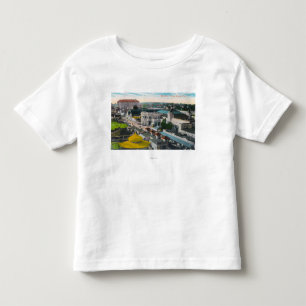 T-shirt Pour Les Tous Petits Vue aérienne de la plage de PikeLong, CA