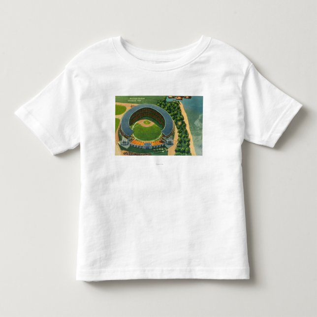 T-shirt Pour Les Tous Petits Vue aérienne de StadiumCleveland municipal, OH (Devant)