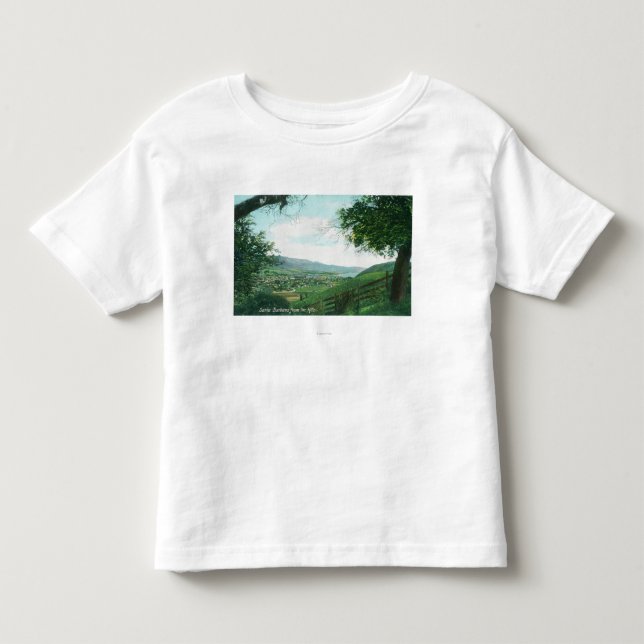 T-shirt Pour Les Tous Petits Vue aérienne de ville des collines (Devant)