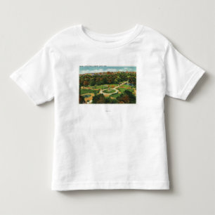 T-shirt Pour Les Tous Petits Vue aérienne des jardins publics # 2