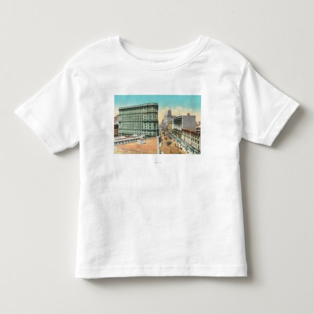 T-shirt Pour Les Tous Petits Vue aérienne du bâtiment d'inondation (Devant)