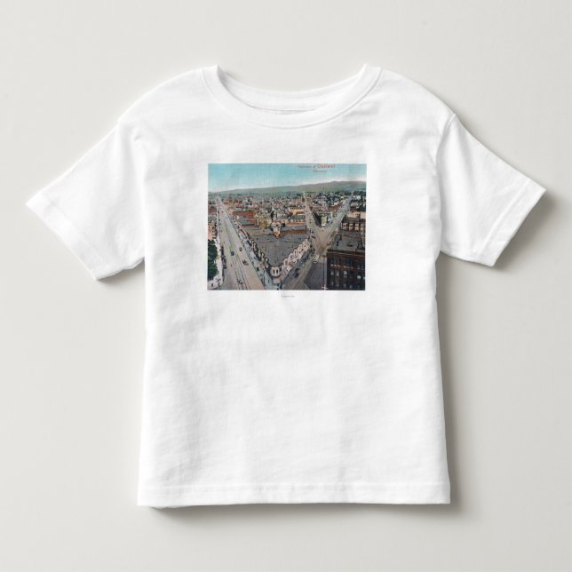 T-shirt Pour Les Tous Petits Vue aérienne du CityOakland, CA (Devant)