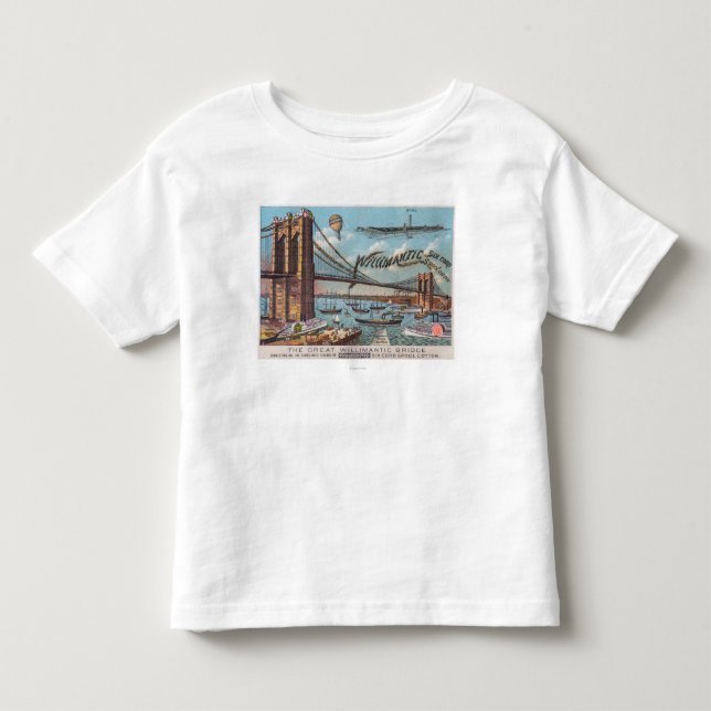 T-shirt Pour Les Tous Petits Vue aérienne du pont de Willimantic (Devant)