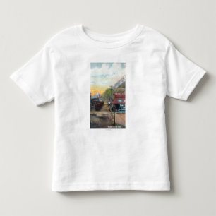 T-shirt Pour Les Tous Petits Vue de Broadway et de chemin de fer CarsSkagway,