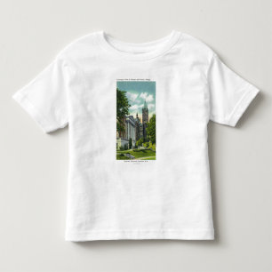 T-shirt Pour Les Tous Petits Vue de campus de Syracuse U montrant l'université