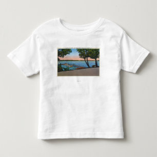 T-shirt Pour Les Tous Petits Vue de club de yacht d'Owasco de lac Owasco