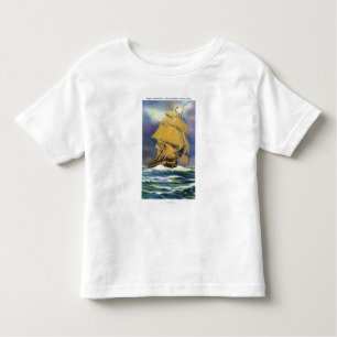 T-shirt Pour Les Tous Petits Vue de constitution de frégate, vieil Ironsides