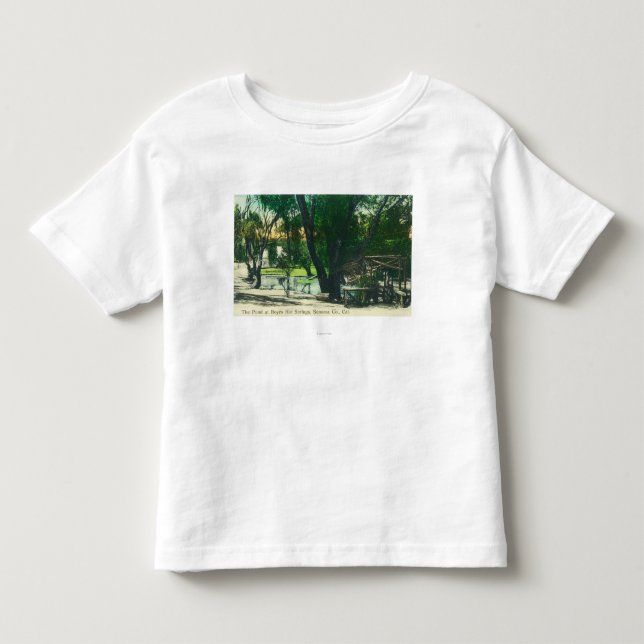 T-shirt Pour Les Tous Petits Vue de l'étang de Hot Springs (Devant)
