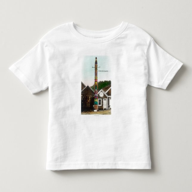 T-shirt Pour Les Tous Petits Vue de Raven TotempoleWrangell, AK (Devant)