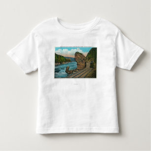 T-shirt Pour Les Tous Petits Vue de roche et de ligne de tramway géantes