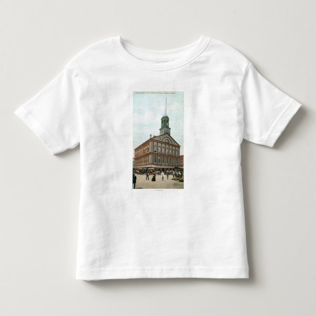 T-shirt Pour Les Tous Petits Vue de rue du Faneuil Hall (Devant)
