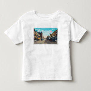 T-shirt Pour Les Tous Petits Vue de rue principale avec des voitures de Ford de
