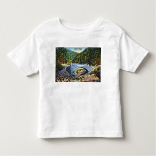 T-shirt Pour Les Tous Petits Vue de traînée de Mohawk de pont froid de rivière