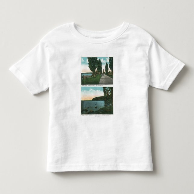 T-shirt Pour Les Tous Petits Vue d'entraînement de Champlain de lac (Devant)