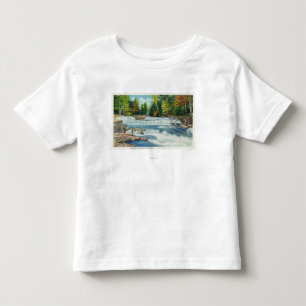 T-shirt Pour Les Tous Petits Vue des automnes sauvages de rivière et de Jackson