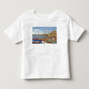 T-shirt Pour Les Tous Petits Vue des bateaux dans le port