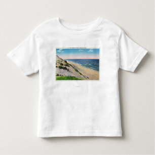 T-shirt Pour Les Tous Petits Vue des dunes de sable et de la plage