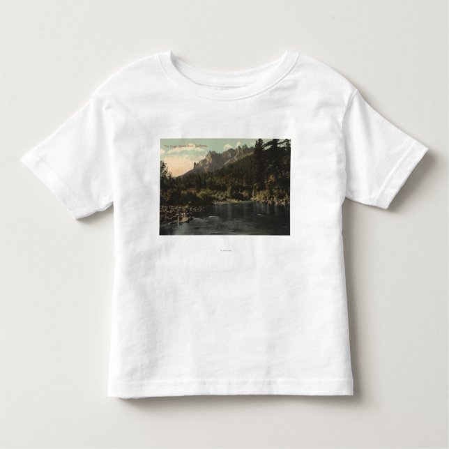 T-shirt Pour Les Tous Petits Vue des rochers, Castle rock (Devant)