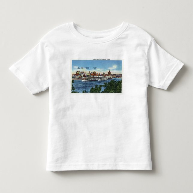 T-shirt Pour Les Tous Petits Vue du Steamer Hendrick Hudson (Devant)