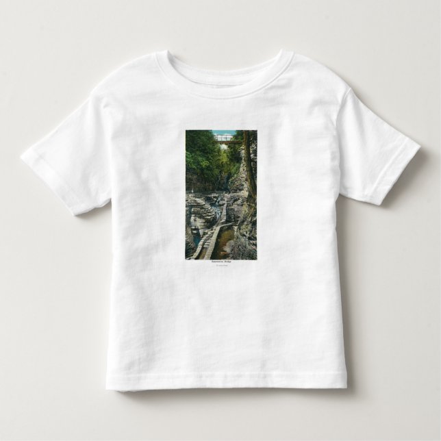 T-shirt Pour Les Tous Petits Vue d'un pont suspendu (Devant)