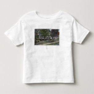 T-shirt Pour Les Tous Petits Vue extérieure de Chambre de ferme de falaises de