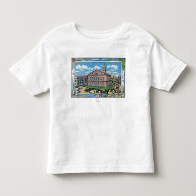 T-shirt Pour Les Tous Petits Vue extérieure de Faneuil Hall # 3 (Devant)