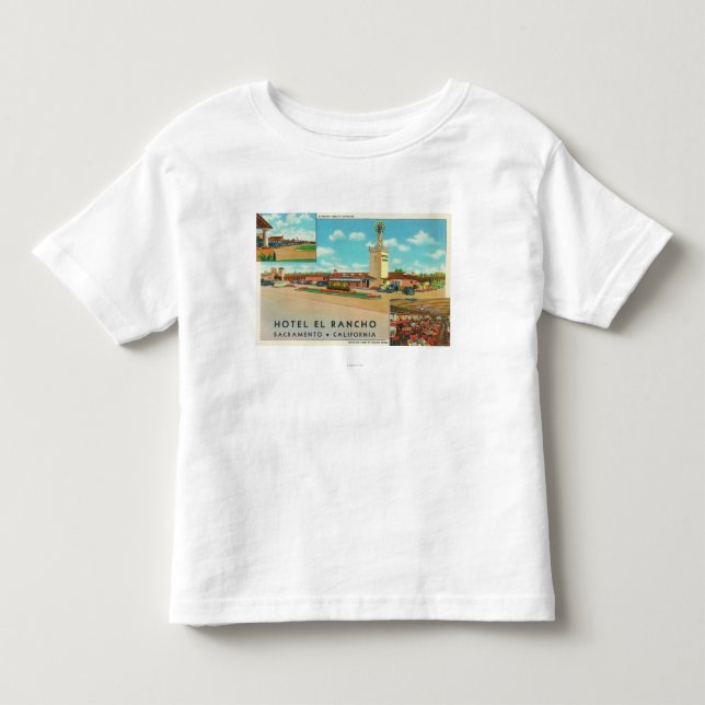 T-shirt Pour Les Tous Petits Vue extérieure de l'EL Rancho d'hôtel (Devant)