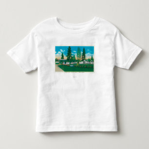 T-shirt Pour Les Tous Petits Vue extérieure du camp d'automobile de pin