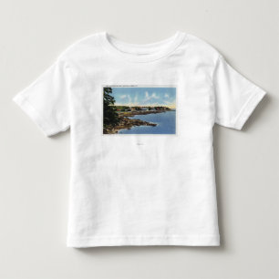 T-shirt Pour Les Tous Petits Vue le long du point d'océan, maisons par la mer
