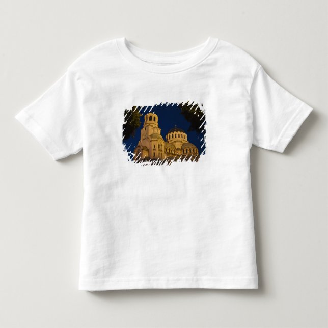 T-shirt Pour Les Tous Petits Vue nocturne de la cathédrale Alexandre Nevski (Devant)