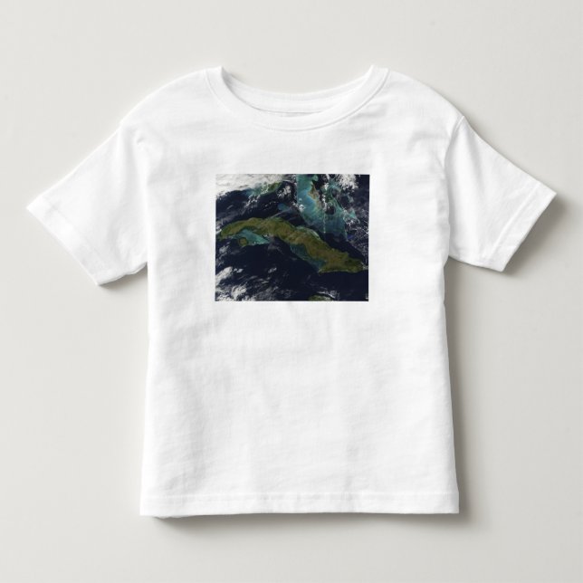 T-shirt Pour Les Tous Petits Vue satellite de Cuba (Devant)