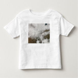 T-shirt Pour Les Tous Petits Vue satellite d'une tempête hivernale sévère