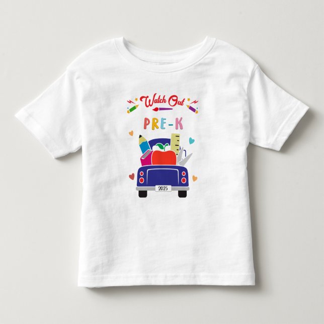 T-shirt Pour Les Tous Petits Watch Out Pre-K Kids Shirt (Devant)
