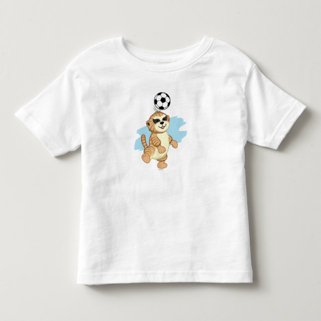 T-shirt Pour Les Tous Petits Webkinz | Meerkat jouant au football (Devant)