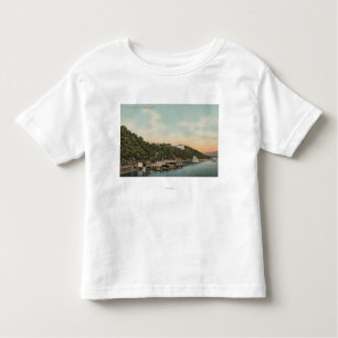 T-shirt Pour Les Tous Petits West Point, NY - vue de port sur le fleuve Hudson