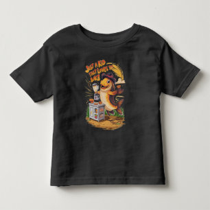 T-shirt Pour Les Tous Petits Whimsical Fish in Cowboy Casquette Whirts a Blende