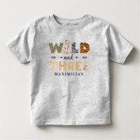 Wild and Three Birthday Safari Giraffe Baby Toddle
