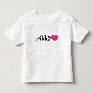 T-shirt Pour Les Tous Petits Wild at Heart - coeur rose chaud