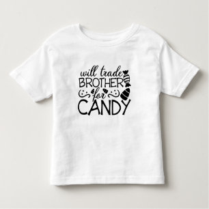 T-shirt Pour Les Tous Petits Will échange son frère pour Candy White