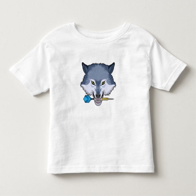 T-shirt Pour Les Tous Petits Wolf aux fléchettes avec Dart (Devant)