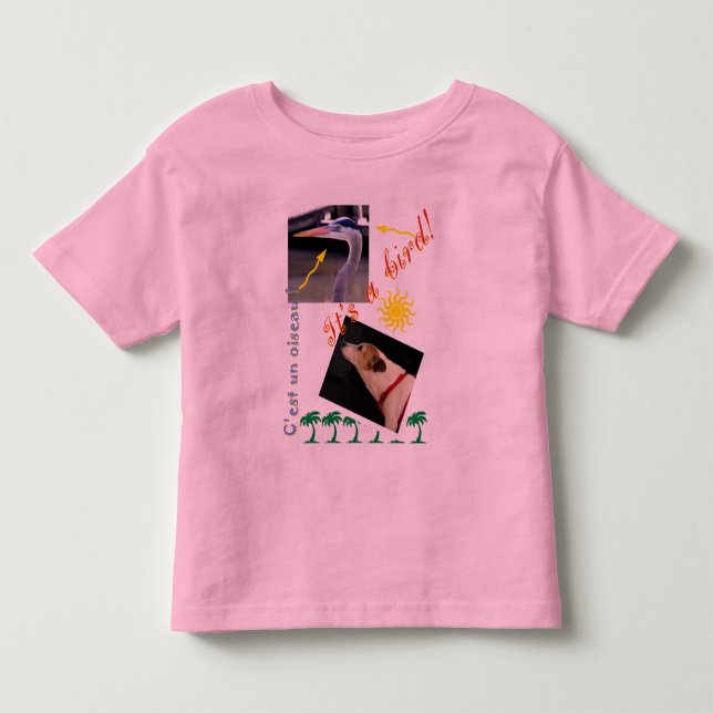 T-shirt Pour Les Tous Petits ZoeSPEAK - C'est un oiseau ! (Devant)
