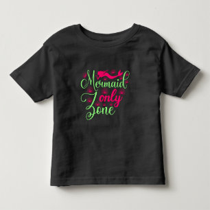 T-shirt Pour Les Tous Petits Zone Sirène uniquement en rose chaud et vert néon