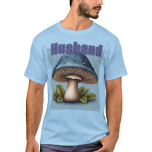 T-Shirt pour mari de champignon bleu