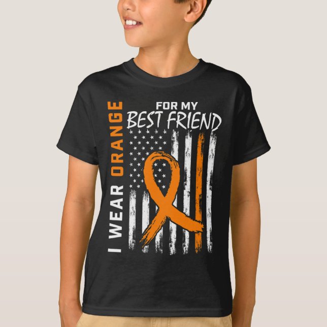T-shirt Pour mon meilleur ami Leukemia Sensibilisation Dra (Devant)
