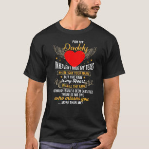 T-shirt Pour Mon Père Au Ciel Je Cachais Mes Larmes La Dou