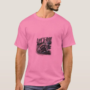 T-shirt pour motard Live to Ride Graphisme de co